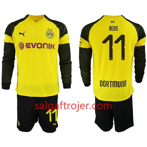 Borussia Dortmund Fodboldtrøjer Reus 11 Børn Hjemmebanesæt 2018/19 Langærmet Borussia Dortmund Fodboldtrøjer Reus 11 Børn Hjemmebanesæt 2018/19 Langærmet